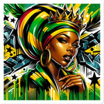 Gift For Her Rasta Queen Street Black Women Gift Sticker - D'Sare