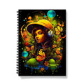 Urban Girl Neon Butterfly Headphone Pop Notebook by Prodigi
