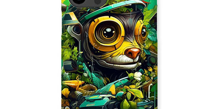 Nature's Resilience: Surreal Auto-Forest Artwork - Whimsical Raccoon and Greenery Infused Car  Snap Phone Case - D'Sare