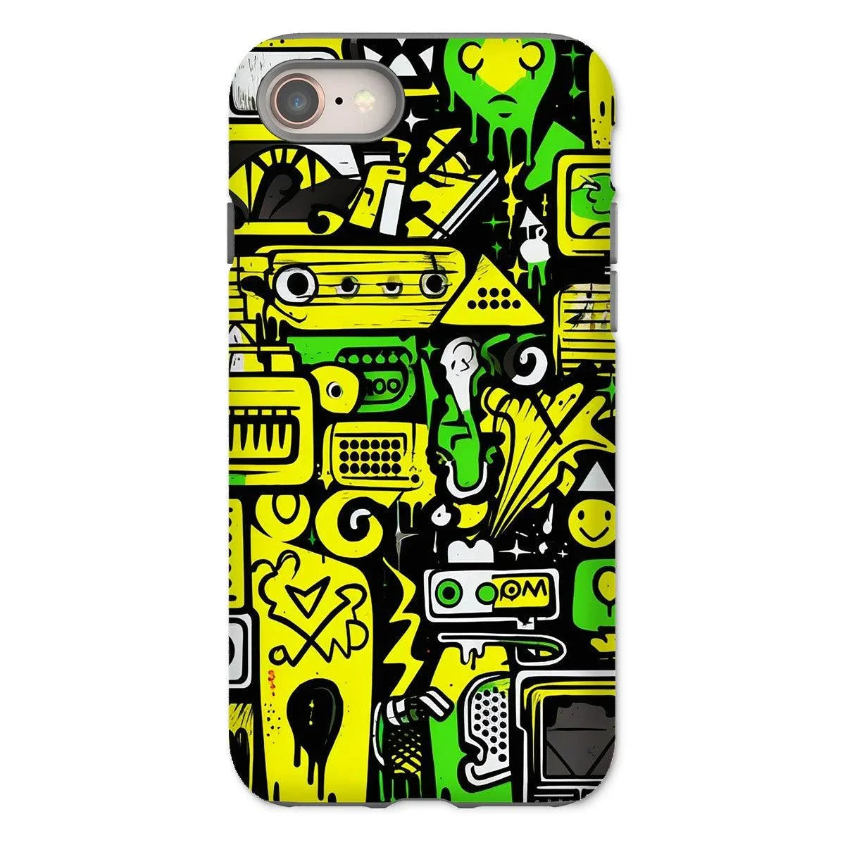 Graffiti Green and Yellow Abstract: A Dive into Vibrant Urban Art Tough Phone Case by Prodigi
