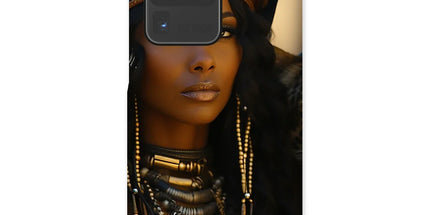 Blue Empress and The Majestic Leopard Snap Phone Case by Prodigi