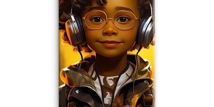 Little Boy Dino Dream Earphone: MelanatedMe Adventures by D'Sare Snap Phone Case - D'Sare 