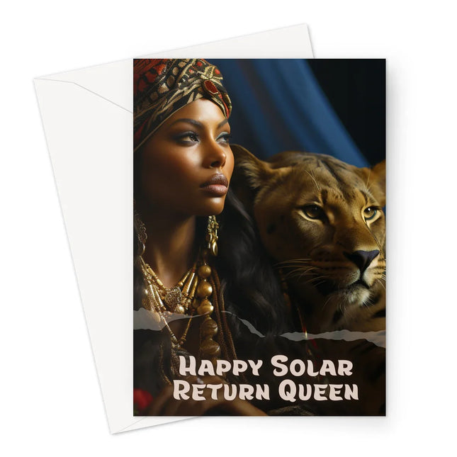 Happy Solar Return Empowered Ebony Sentiments Greeting Card - D'Sare