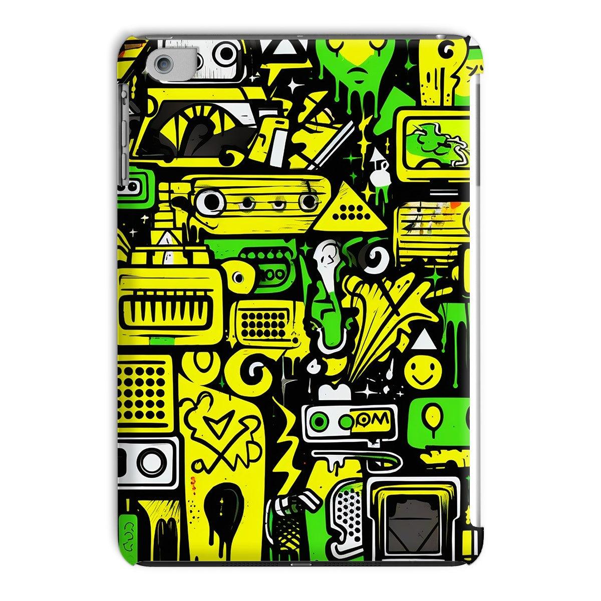 Graffiti Green and Yellow Abstract: A Dive into Vibrant Urban Art Tablet Cases - D'Sare 