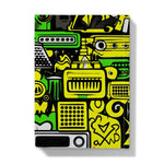 Graffiti Green and Yellow Abstract: A Dive into Vibrant Urban Art Hardback Journal - D'Sare 