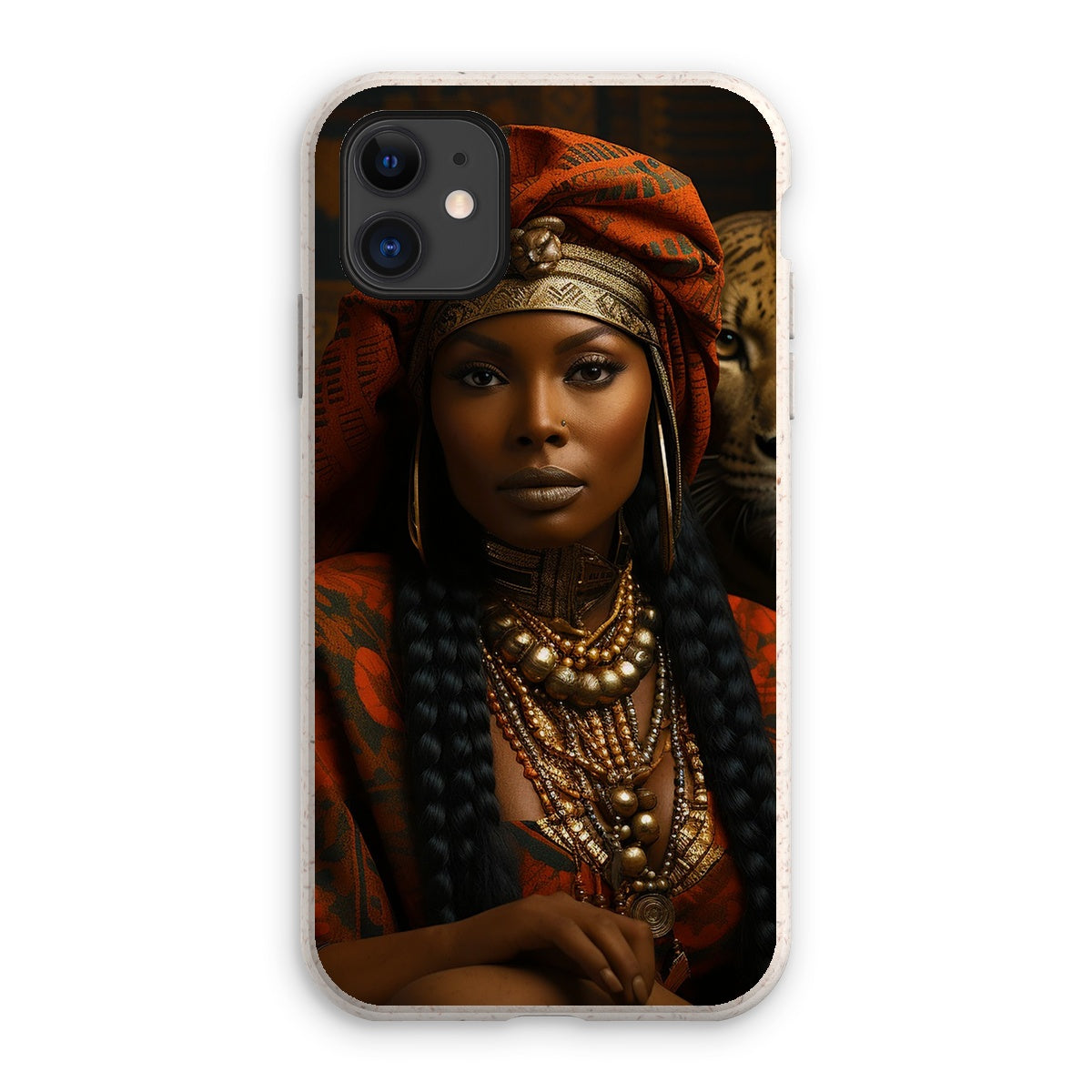 Empress Ebony Leopard Luxe MelanatedME Eco Phone Case - D'Sare