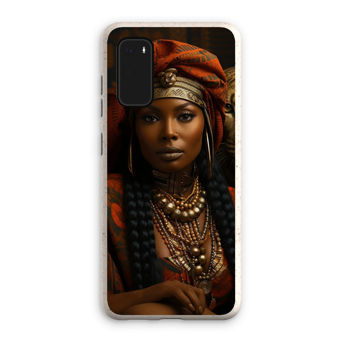 Empress Ebony Leopard Luxe MelanatedME Eco Phone Case - D'Sare