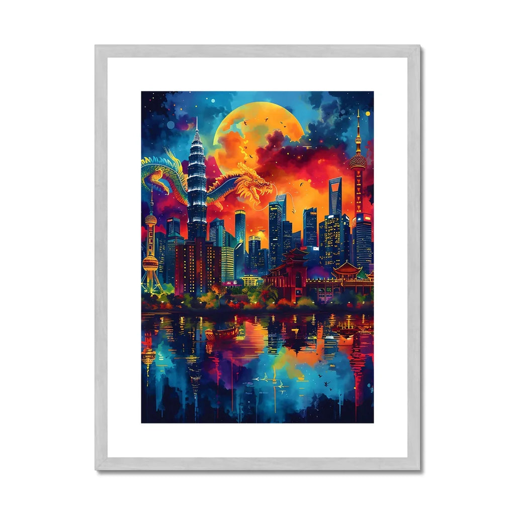 2024 Year Of The Dragon Celebration Antique Framed & Mounted Print - D'Sare