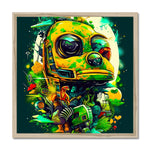 Mechanical Muse: Vibrant Graffiti Odyssey in Surreal Auto Wonderland Framed Print - D'Sare