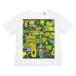 Graffiti Green and Yellow Abstract: A Dive into Vibrant Urban Art Kids T-Shirt - D'Sare 