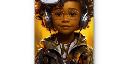 Little Boy Dino Dream Earphone: MelanatedMe Adventures by D'Sare Tough Phone Case by Prodigi