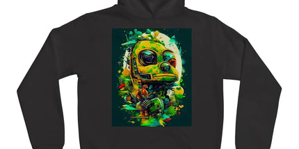 Mechanical Muse: Vibrant Graffiti Odyssey in Surreal Auto Wonderland Kids Hoodie by D'Sare