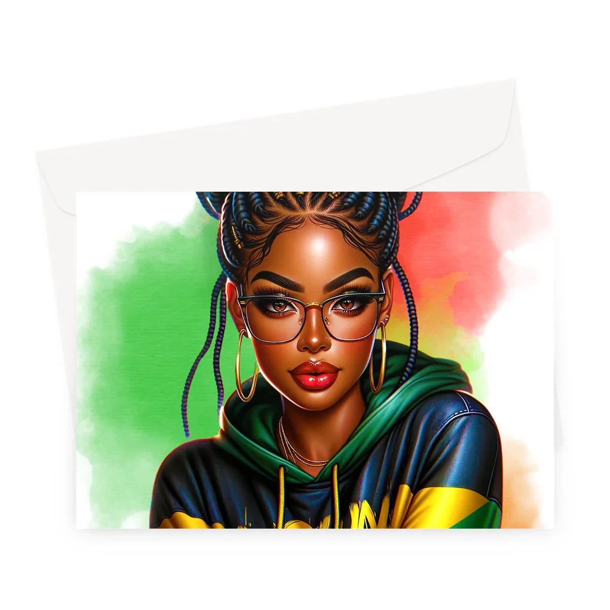 Irie Island Girl  Greeting Card - D'Sare