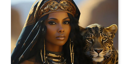 Blue Empress and The Majestic Leopard Placemat by Prodigi