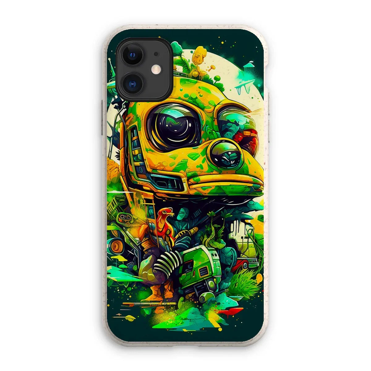 Mechanical Muse: Vibrant Graffiti Odyssey in Surreal Auto Wonderland Eco Phone Case - D'Sare