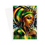 Gift For Her Rasta Queen Street Black Women Gift Greeting Card