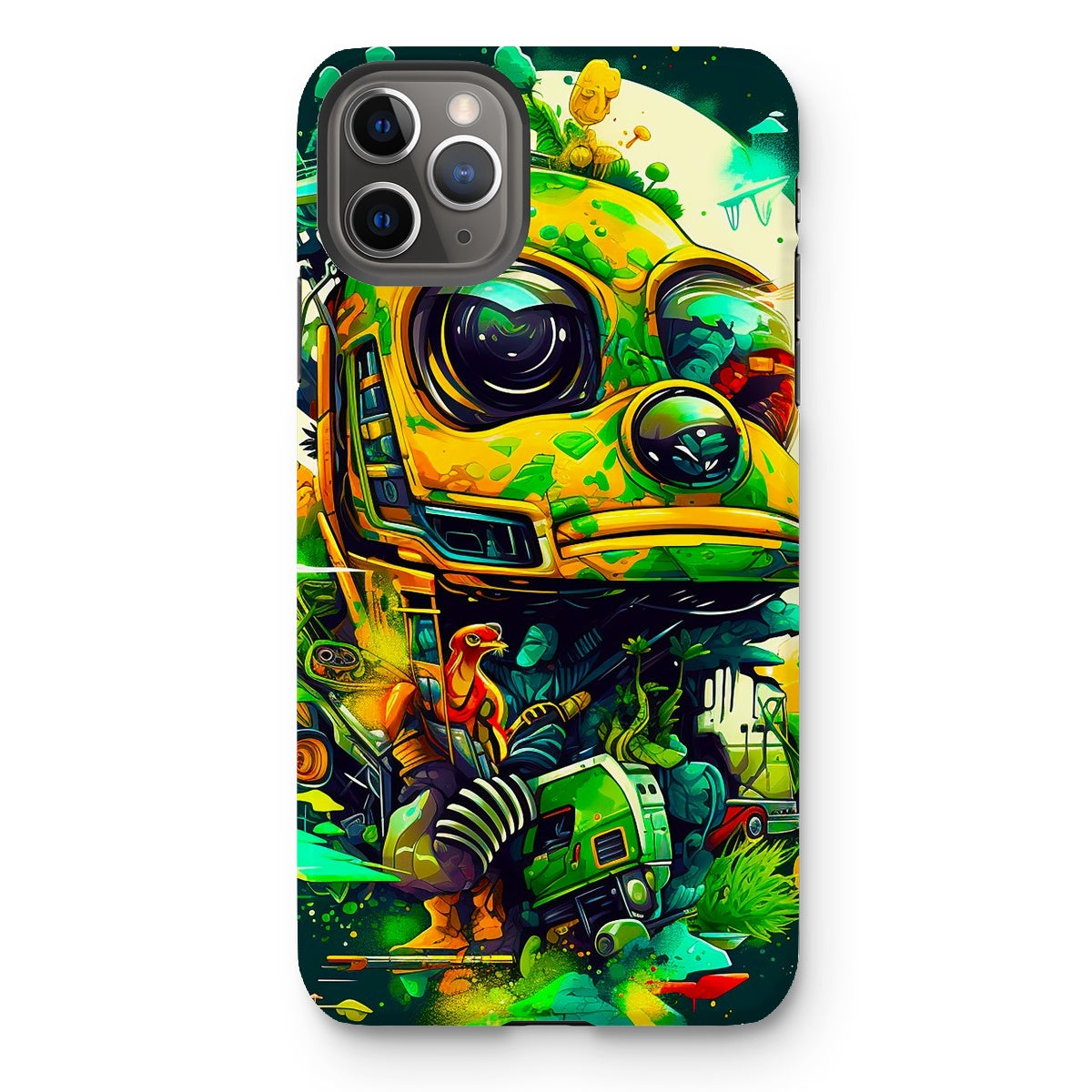 Mechanical Muse: Vibrant Graffiti Odyssey in Surreal Auto Wonderland Tough Phone Case