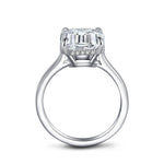 925 Sterling Silver 6 Carat Emerald Cut Solitaire Ring - D'Sare