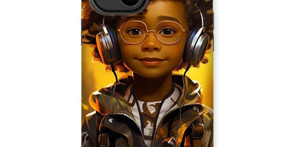 Little Boy Dino Dream Earphone: MelanatedMe Adventures by D'Sare Tough Phone Case by Prodigi