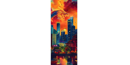 2024 Year Of The Dragon Celebration Wall Height Chart by Prodigi