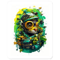 Nature's Resilience: Surreal Auto-Forest Artwork - Whimsical Raccoon and Greenery Infused Car Sticker by D'Sare