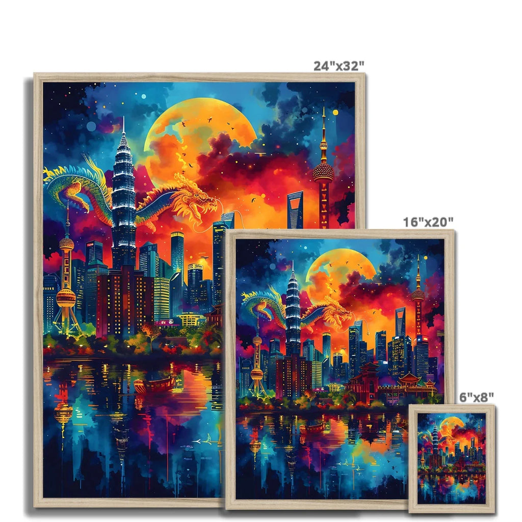 2024 Year Of The Dragon Celebration Budget Framed Poster - D'Sare