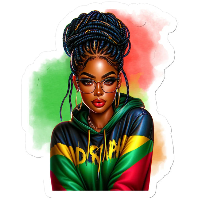 Irie Island Girl Sticker by Prodigi