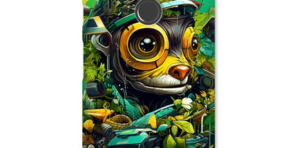 Nature's Resilience: Surreal Auto-Forest Artwork - Whimsical Raccoon and Greenery Infused Car  Snap Phone Case - D'Sare