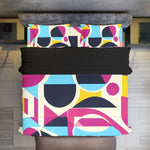 Colourful Geometric Shapes Four-piece Duvet Cover Set - D'Sare 