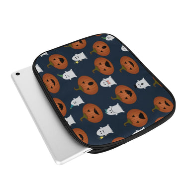Spooky Ghost Pumpkin Spectacle iPad Bag Case Sleeve - D'Sare 