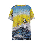 Beach Sufer Penguin Boy's V-neck T-shirt - D'Sare 