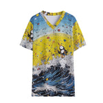Beach Sufer Penguin Boy's V-neck T-shirt - D'Sare 