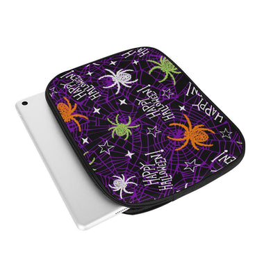 Webbed Wonder Spider Spooky Happy Halloween iPad Bag Case Sleeve - D'Sare 