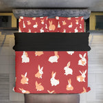 Red Rabbit Four-piece Duvet Cover Set - D'Sare 