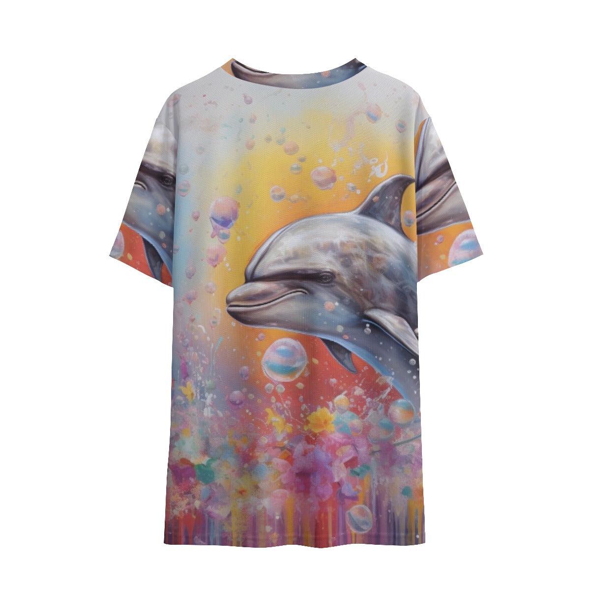 Dolphin Dream - Girls' V-Neck T-Shirt by D'Sare - D'Sare 