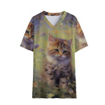 All-Over Print Kid's V-neck T-shirt - D'Sare 