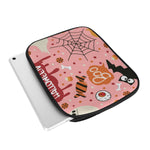 Boo Orange Pink Spider Elegance: Halloween iPad Sleeve Bag Case - D'Sare 
