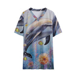 All-Over Print Kid's V-neck T-shirt - D'Sare 