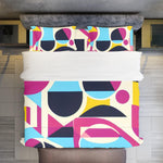 Colourful Geometric Shapes Four-piece Duvet Cover Set - D'Sare 