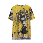 Yellow Dream Girl's V-neck T-shirt - D'Sare 