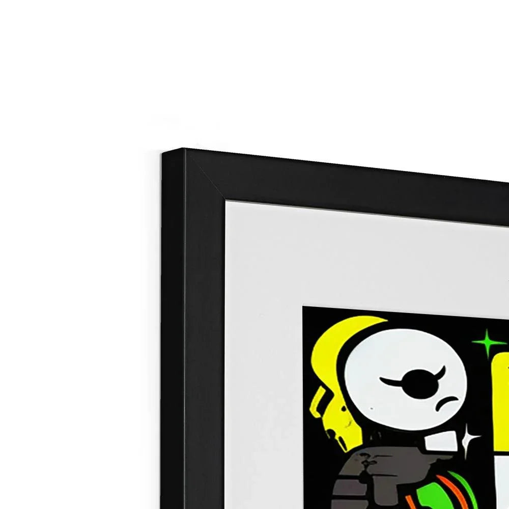 Graffiti Green and Yellow Abstract: A Dive into Vibrant Urban Art Framed & Mounted Print - D'Sare 