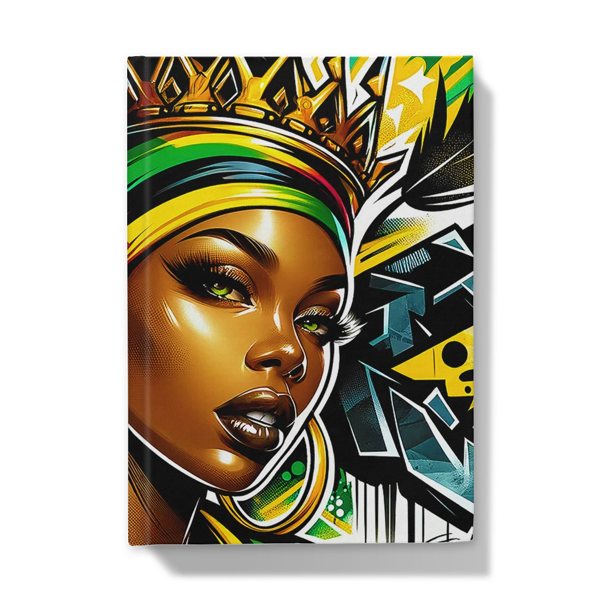 Gift For Her Rasta Queen Street Black Women Gift Hardback Journal