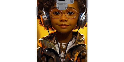 Little Boy Dino Dream Earphone: MelanatedMe Adventures by D'Sare Snap Phone Case - D'Sare 