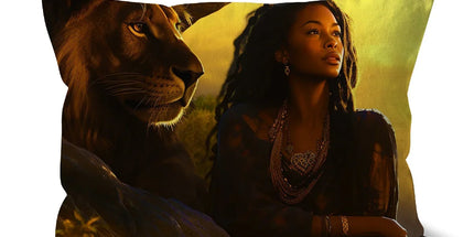 Empress Divine: The Black Feminine & Lion of Judah Legacy Cushion - D'Sare