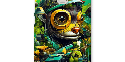 Nature's Resilience: Surreal Auto-Forest Artwork - Whimsical Raccoon and Greenery Infused Car  Snap Phone Case - D'Sare