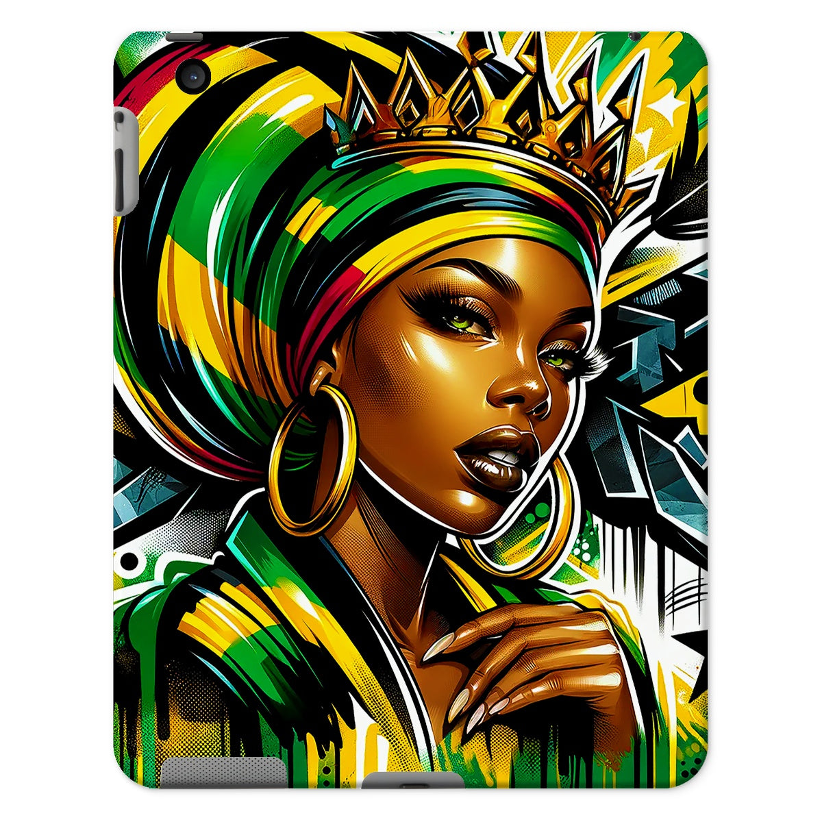 Gift For Her Rasta Queen Street Black Women Gift Tablet Cases