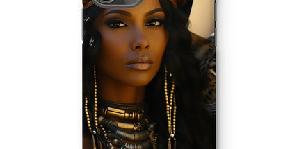 Blue Empress and The Majestic Leopard Snap Phone Case by Prodigi