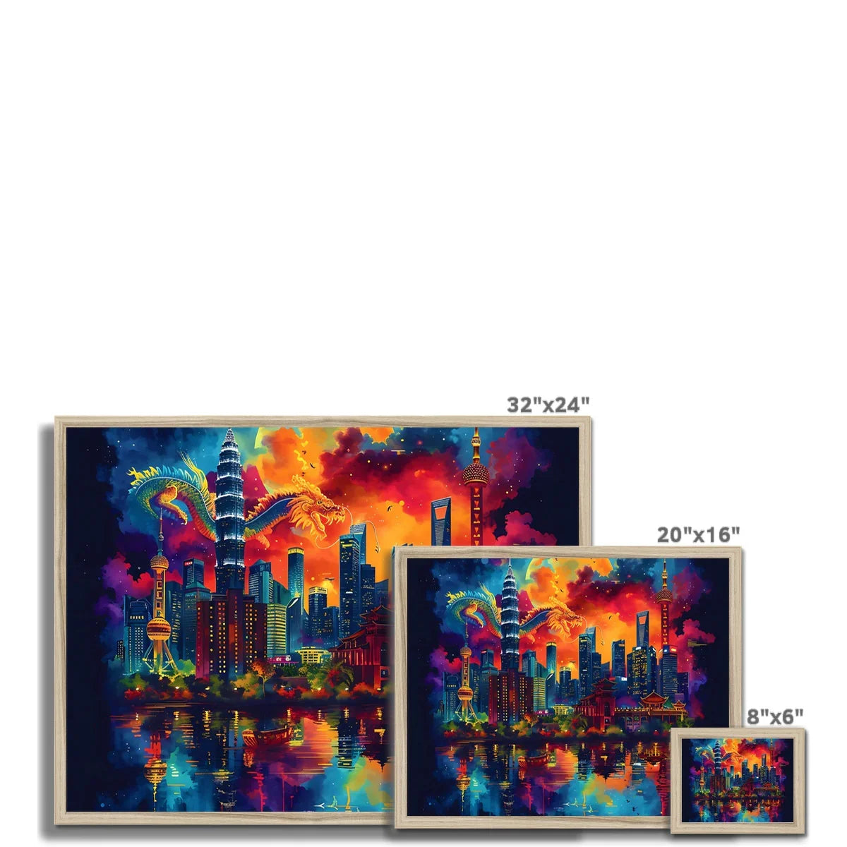 2024 Year Of The Dragon Celebration Budget Framed Poster - D'Sare