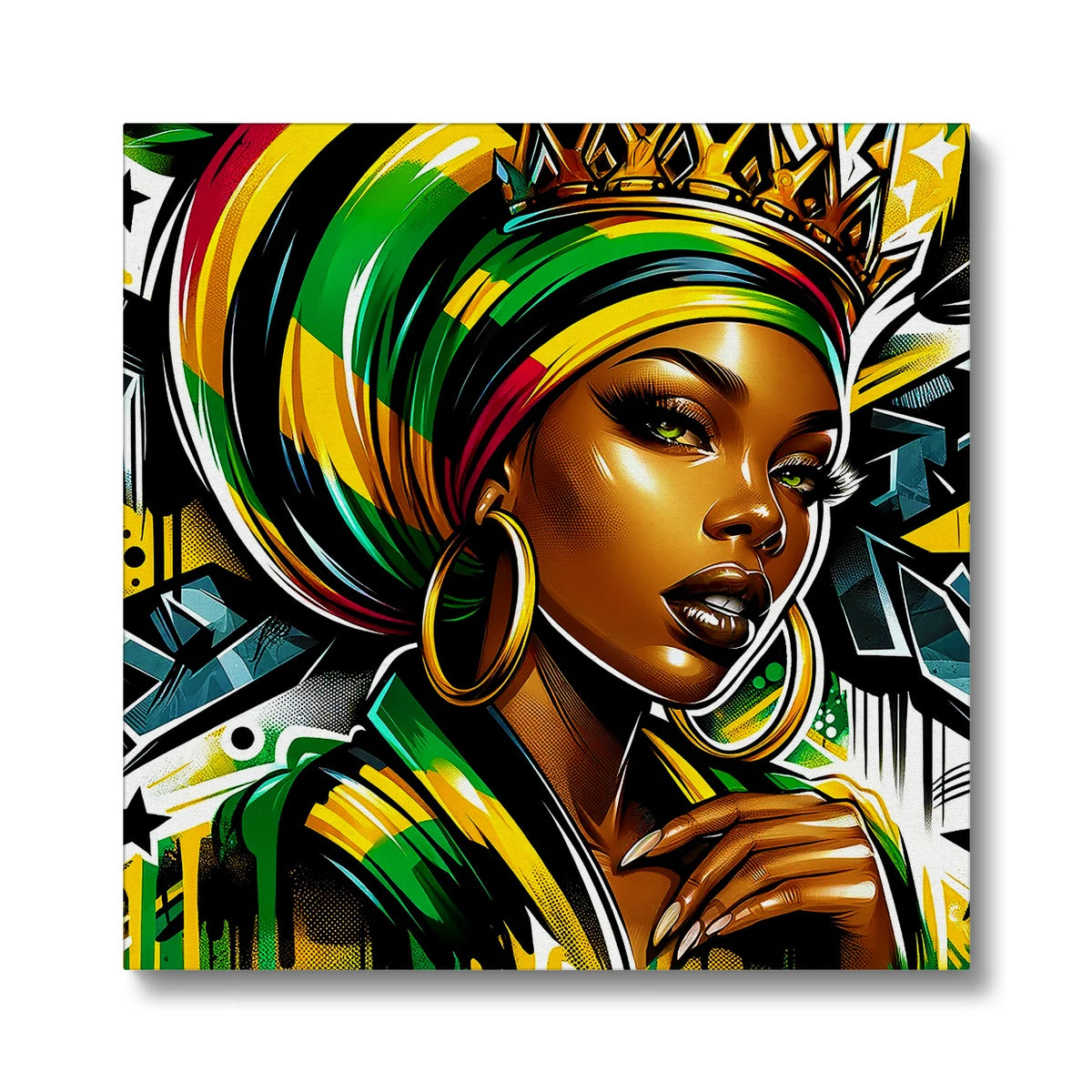 Gift For Her Rasta Queen Street Black Women Gift Eco Canvas