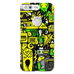 Graffiti Green and Yellow Abstract: A Dive into Vibrant Urban Art Snap Phone Case - D'Sare 